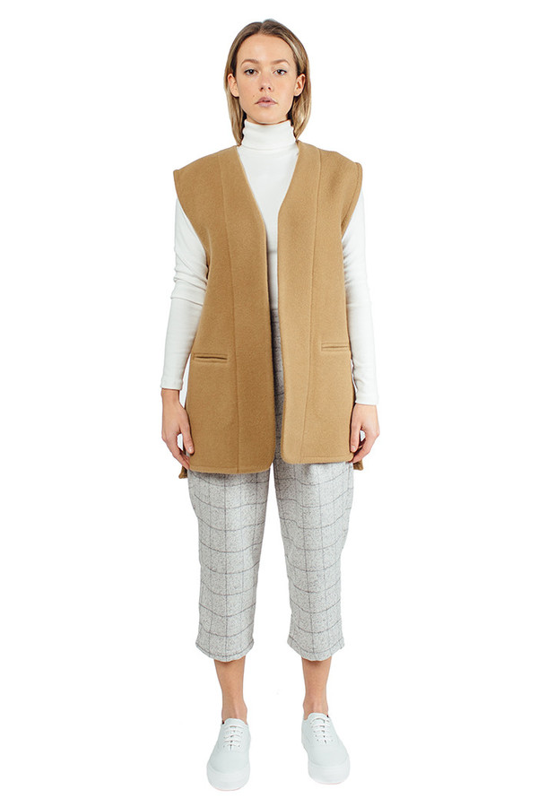 WU+SEN Frise Wool Vest Camel WU+SEN Frise Wool Vest Camel