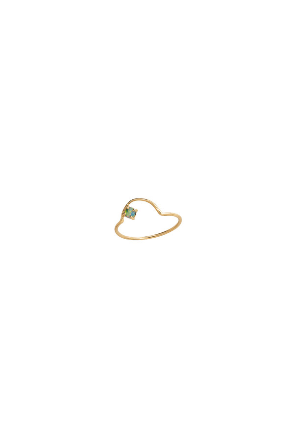 WWAKE Offset Opal Arc Ring 14KYG WWAKE Offset Opal Arc Ring 14KYG