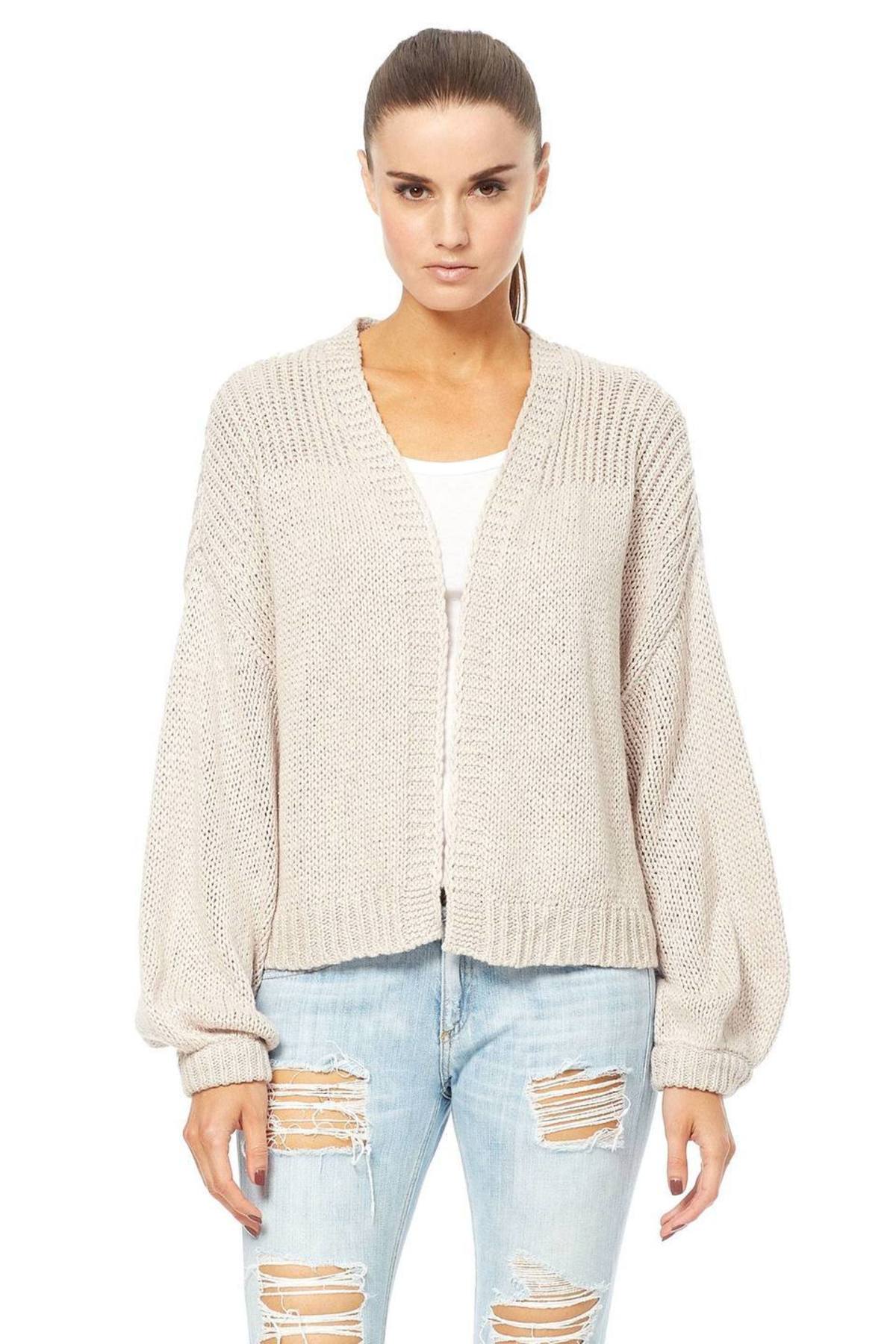 ivory open front cardigan