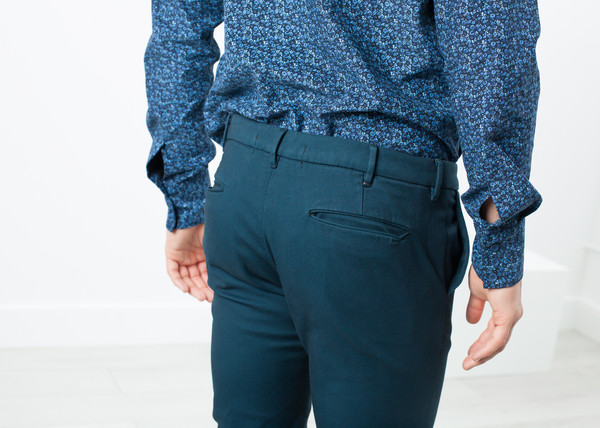 Men's Pence Diamond Weave Trouser in Sky Men's Pence Diamond Weave Trouser in Sky