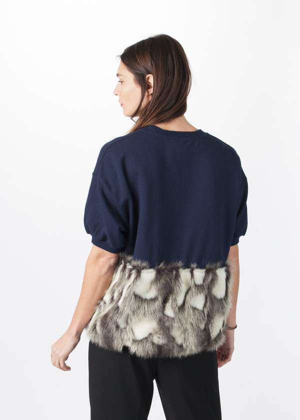 Harvey Faircloth Fur Short Sleeve Sweater Harvey Faircloth Fur Short Sleeve Sweater