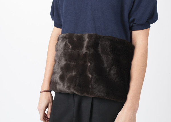 Harvey Faircloth Fur Short Sleeve Sweater Harvey Faircloth Fur Short Sleeve Sweater