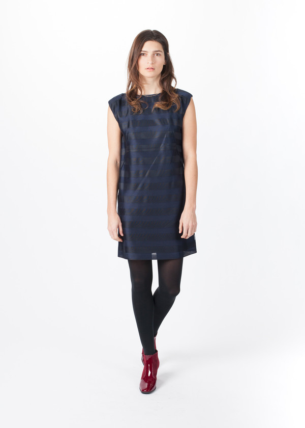 Harvey Faircloth Net Stripe Dress Harvey Faircloth Net Stripe Dress