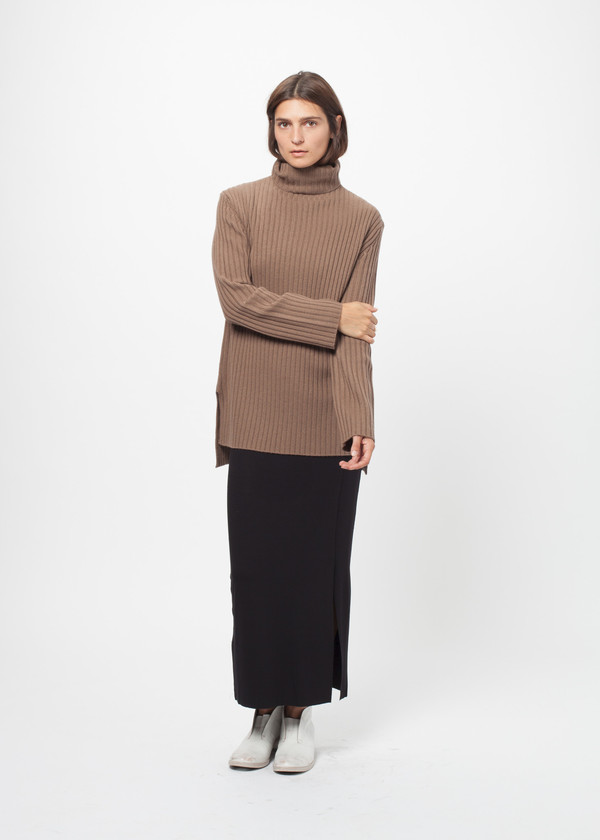Organic by John Patrick Rib Funnel Neck Sweater Organic by John Patrick Rib Funnel Neck Sweater
