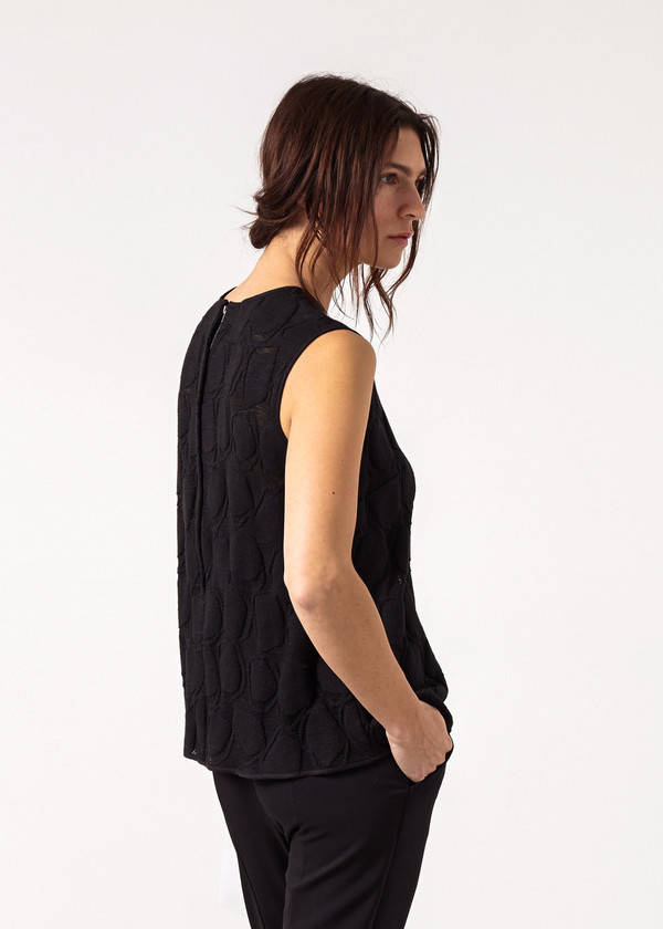Ter et Bantine Zip Back Circle Blouse Ter et Bantine Zip Back Circle Blouse