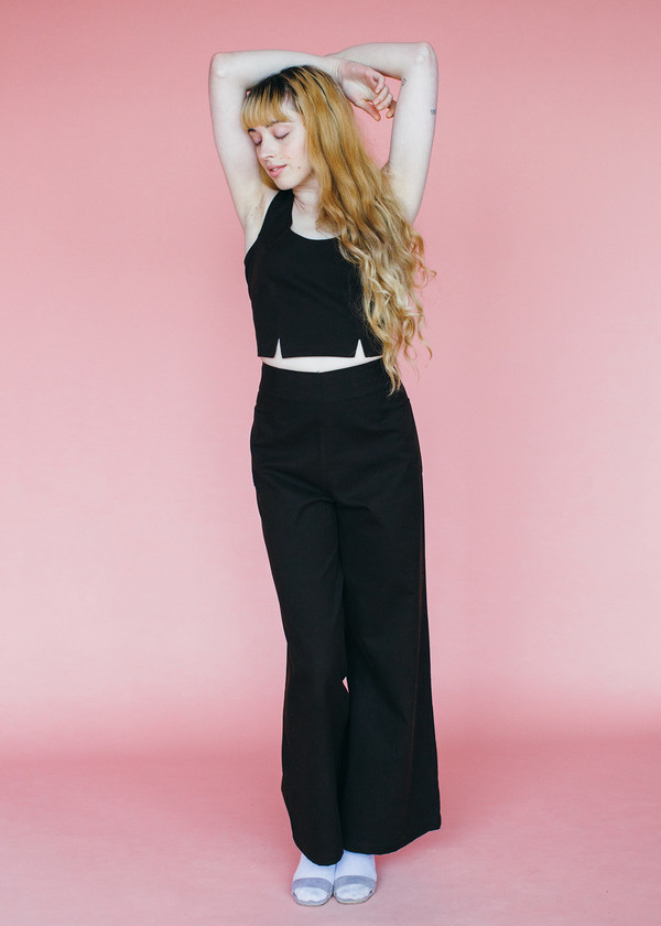 Samantha Pleet Sweep Tank - Black Samantha Pleet Sweep Tank - Black