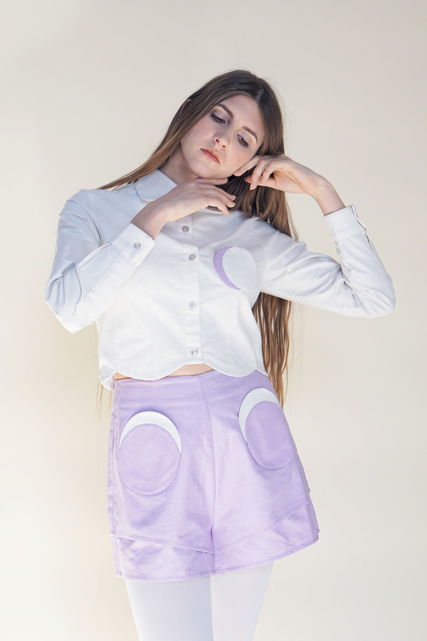Samantha Pleet Moon Shorts - Lavender Samantha Pleet Moon Shorts - Lavender