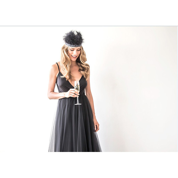 Blush Black Tulle Maxi Dress Blush Black Tulle Maxi Dress