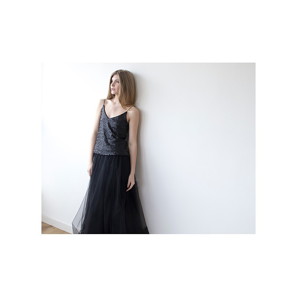 Blush Long Black Tulle Skirt Blush Long Black Tulle Skirt