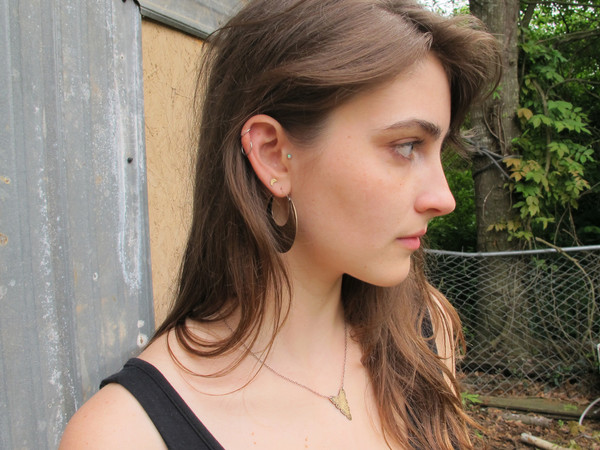 Laurel Hill Crescent Moon Hoops Laurel Hill Crescent Moon Hoops
