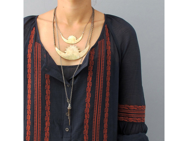 Large Rising Crescent Necklace Large Rising Crescent Necklace