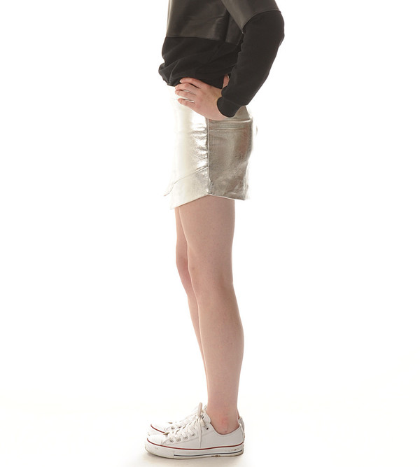 Mason By Michelle Mason Silver Mini Skirt Mason By Michelle Mason Silver Mini Skirt