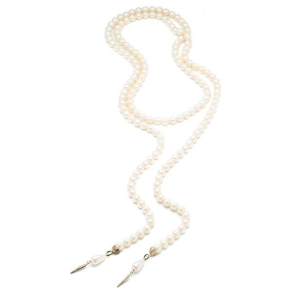 NATALIE FRIGO Small Pearl Lariat NATALIE FRIGO Small Pearl Lariat