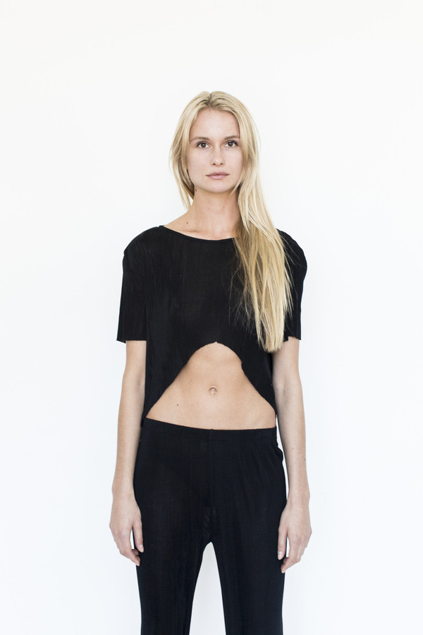 Priscavera Silk Pleated Crop Top Priscavera Silk Pleated Crop Top