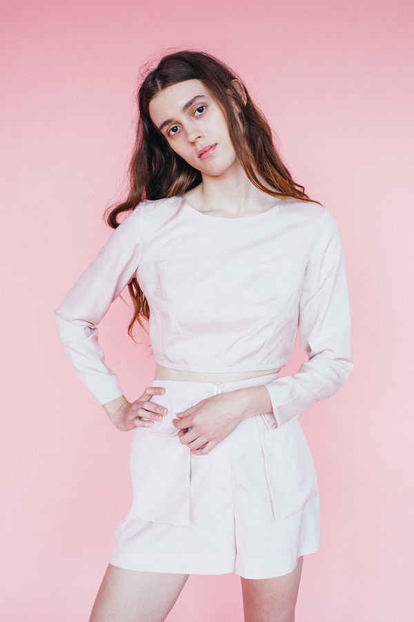 Samantha Pleet Pearl blouse - Blush Samantha Pleet Pearl blouse - Blush