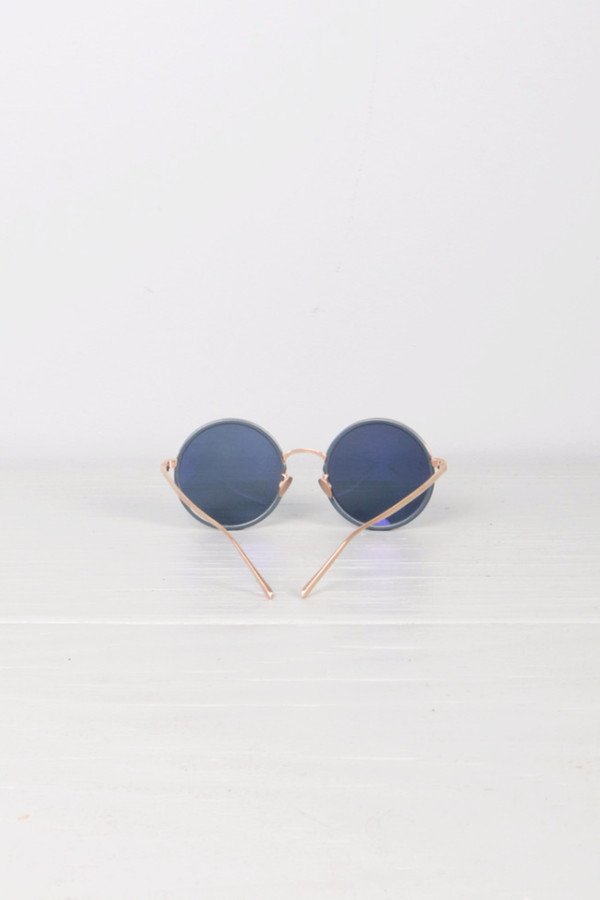 Linda Farrow Round Matte Blue Sunglasses Linda Farrow Round Matte Blue Sunglasses