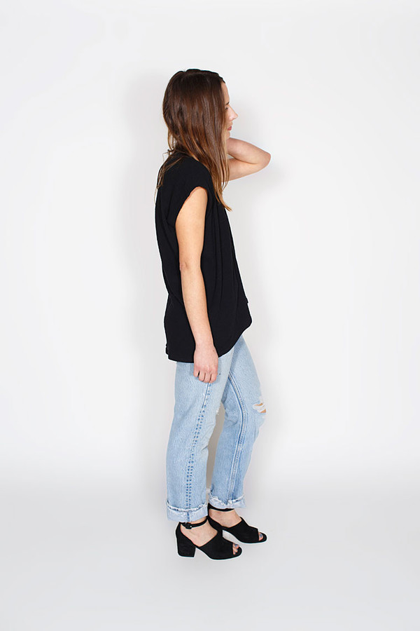 Sale! Black Everyday Top, Double Gauze Sale! Black Everyday Top, Double Gauze