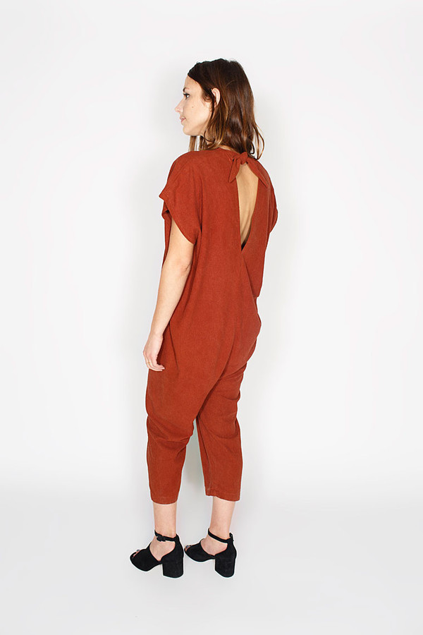 Sale! Everyday Jumpsuit, Silk Noil in Rust Sale! Everyday Jumpsuit, Silk Noil in Rust