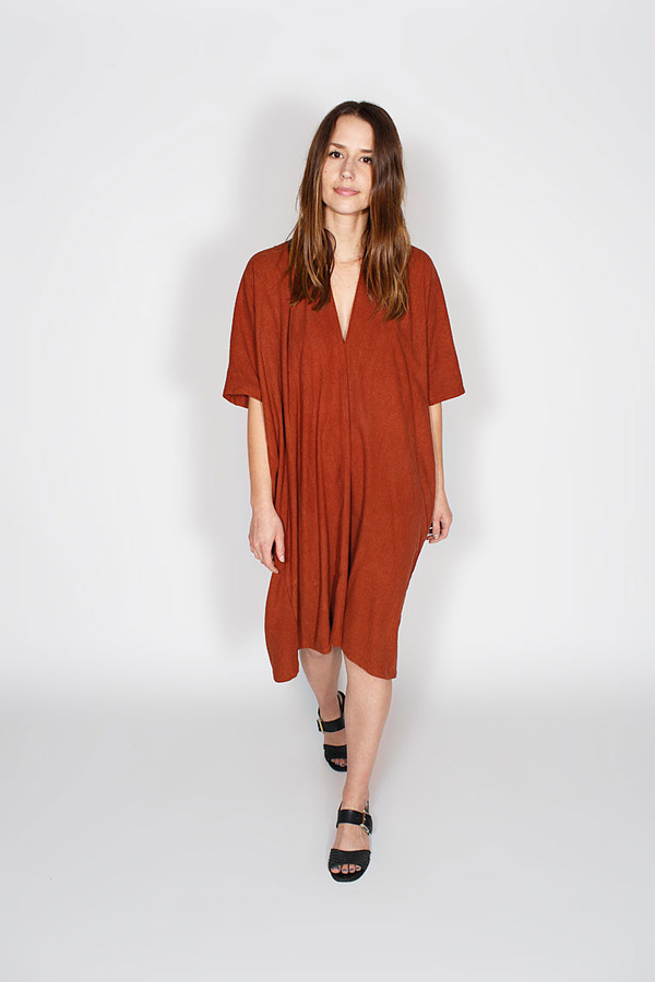Sale! Rust Muse Dress, Oversized, Silk Sale! Rust Muse Dress, Oversized, Silk