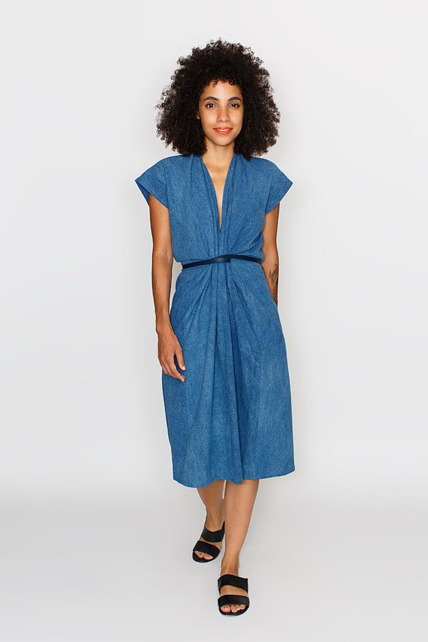 Sale! Indigo Tempest Dress, Silk Noil Sale! Indigo Tempest Dress, Silk Noil