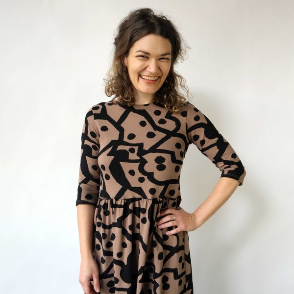 Daphne Dress in Domino Print Daphne Dress in Domino Print