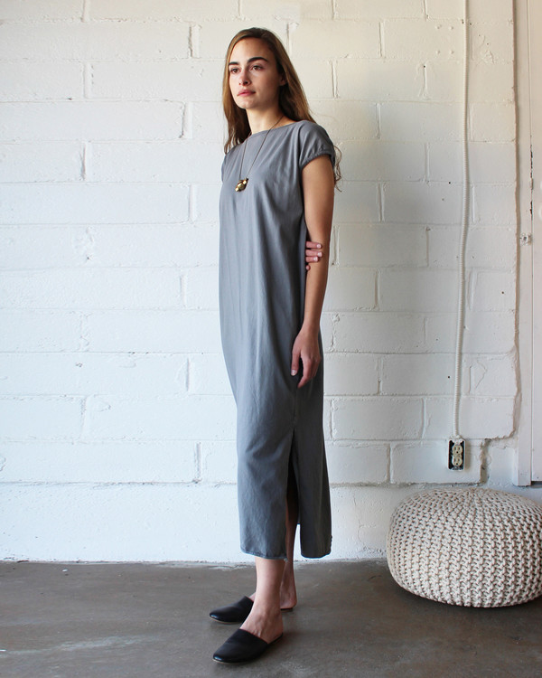 esby TALLULAH TEE DRESS - PEWTER esby TALLULAH TEE DRESS - PEWTER