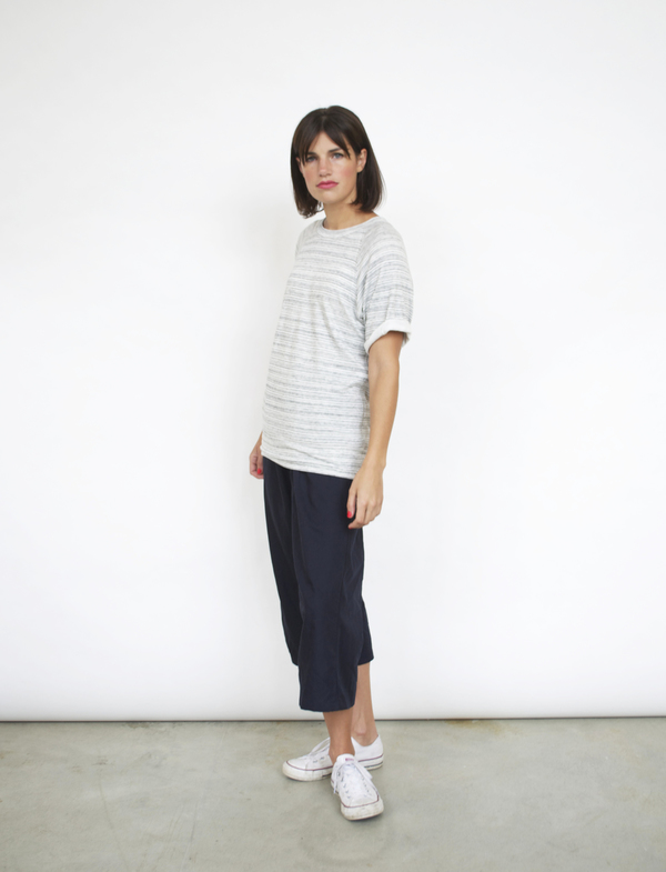 Fifteen-Twenty Stripe Roll Sleeve Tee Fifteen-Twenty Stripe Roll Sleeve Tee