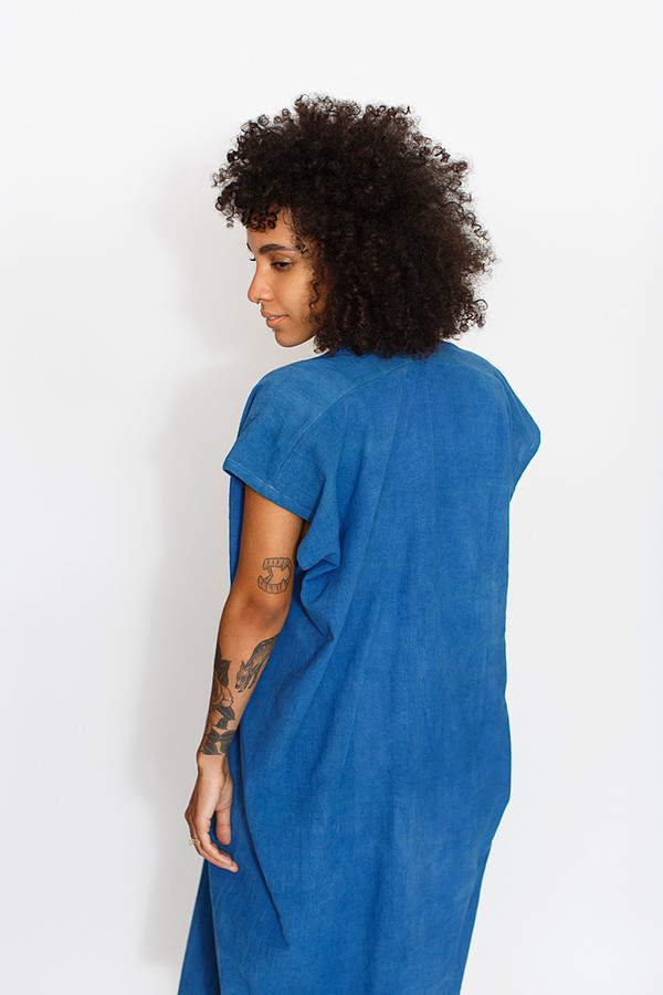 Miranda Bennett Everyday Dress, Oversized, Cotton in Indigo Miranda Bennett Everyday Dress, Oversized, Cotton in Indigo