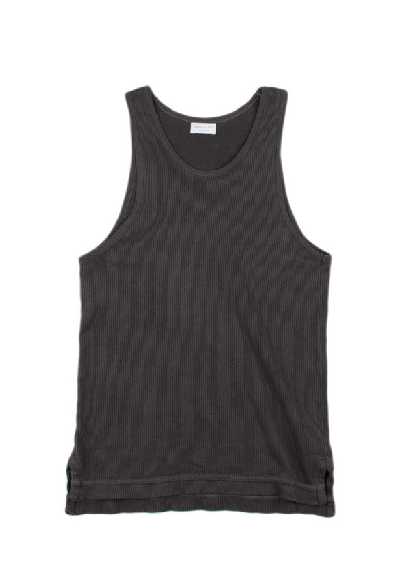 John Elliott- Flat Back Thermal Mercer Tank Black John Elliott- Flat Back Thermal Mercer Tank Black