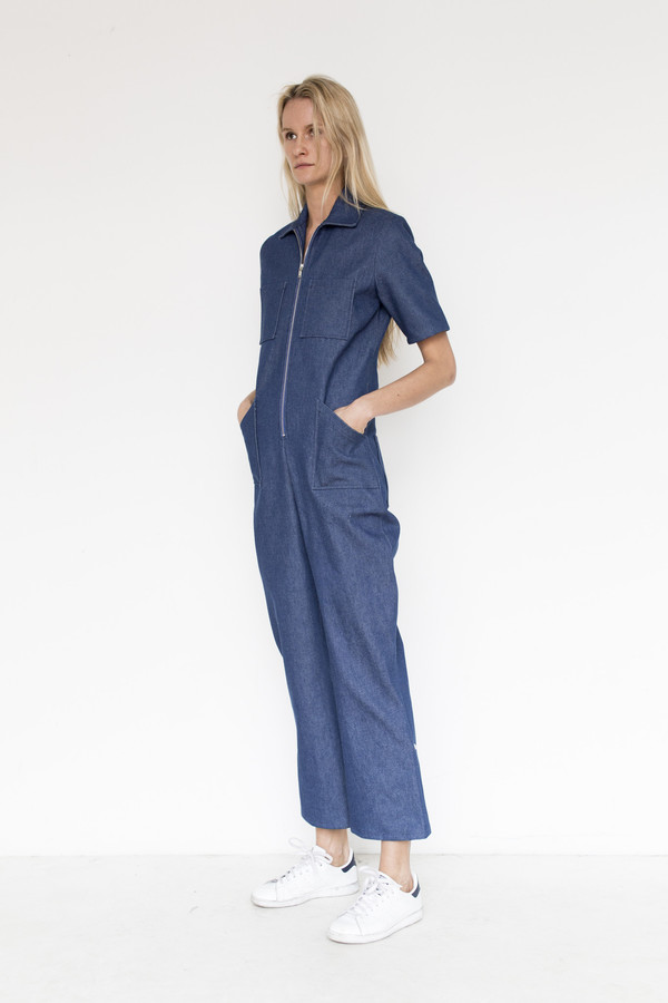 Collina Strada Denim Mechanic Jumpsuit Collina Strada Denim Mechanic Jumpsuit