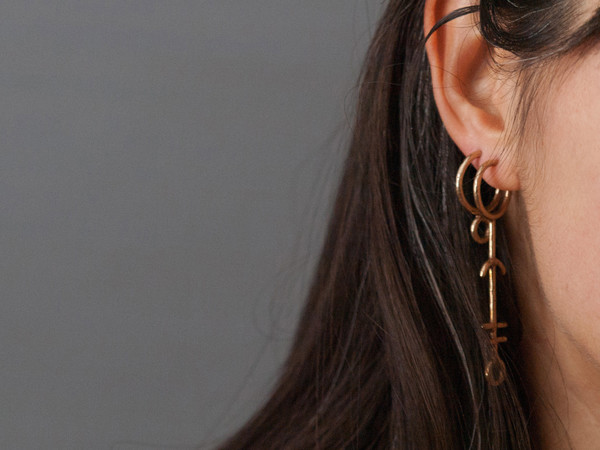 Laurel Hill Jewelry - Hawthorn Rune Hoops Laurel Hill Jewelry - Hawthorn Rune Hoops