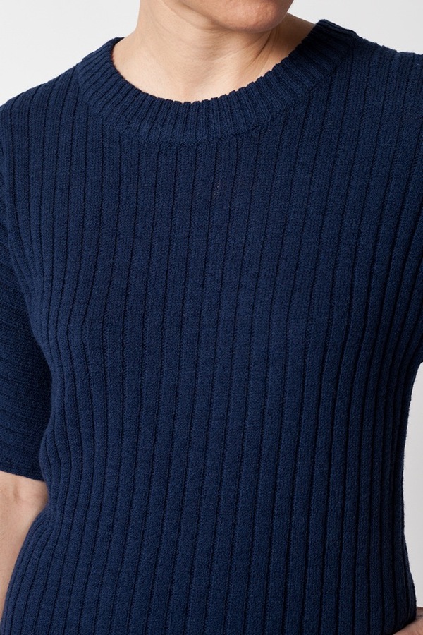 Creatures of Comfort Dropped Shoulder Ribbed Top - navy Creatures of Comfort Dropped Shoulder Ribbed Top - navy