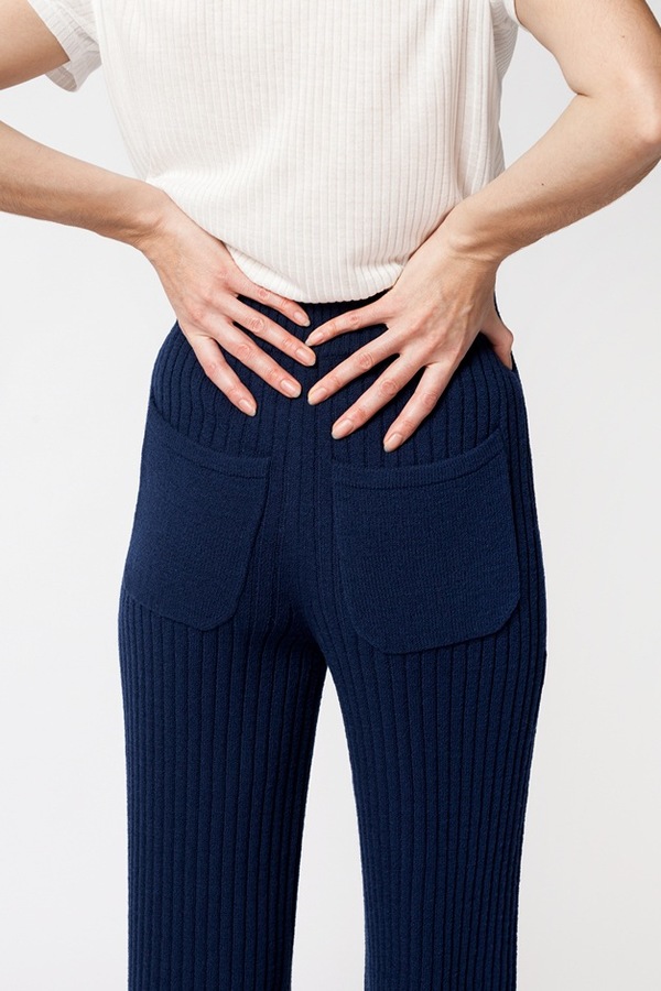 Creatures of Comfort Ribbed Long Pant - navy Creatures of Comfort Ribbed Long Pant - navy