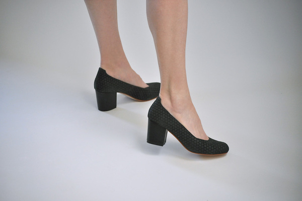 The Palatines Saturo Pump - black hex leather The Palatines Saturo Pump - black hex leather
