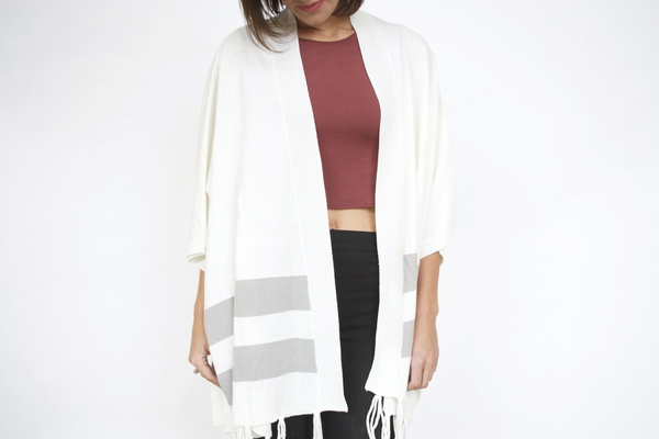 Lumiere Striped Fringe Sweater Lumiere Striped Fringe Sweater