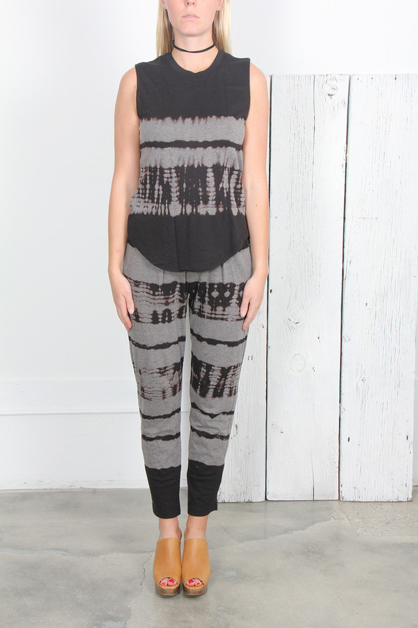 RAQUEL ALLEGRA BLACK TIE DYE EASY PANT RAQUEL ALLEGRA BLACK TIE DYE EASY PANT