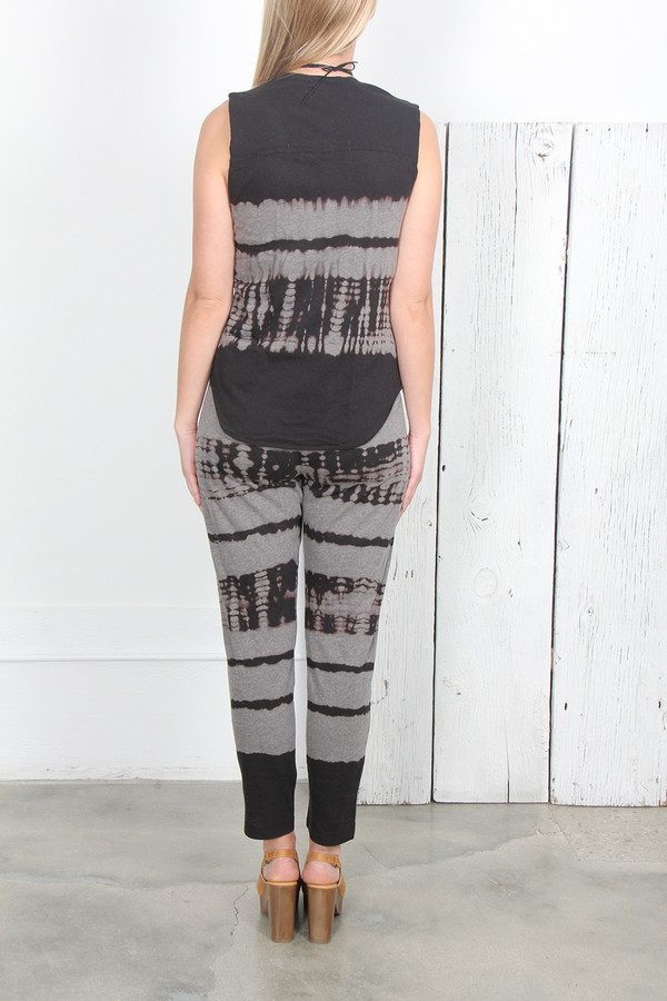 RAQUEL ALLEGRA BLACK TIE DYE MUSCLE T RAQUEL ALLEGRA BLACK TIE DYE MUSCLE T