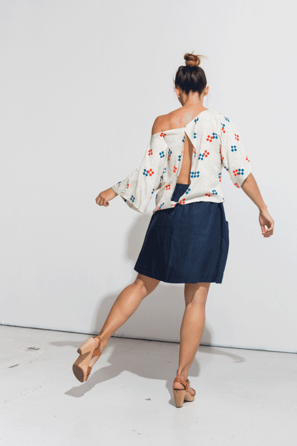 Nahanni Arntzen Jeani blouse- geo print Nahanni Arntzen Jeani blouse- geo print