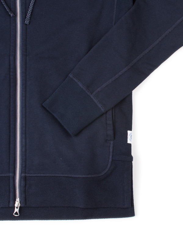 Men's Reigning Champ Asics/RC Full Zip Hoodie Navy Men's Reigning Champ Asics/RC Full Zip Hoodie Navy