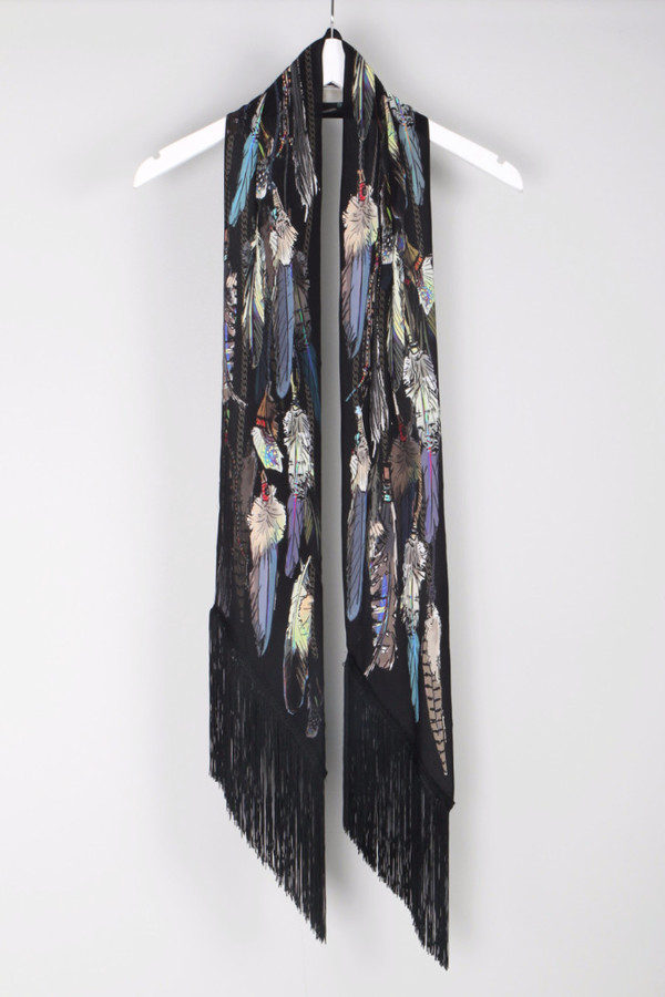 Rockins Feathers Classic Skinny Scarf Rockins Feathers Classic Skinny Scarf