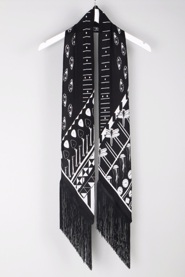 Rockins Classic Skinny Black Scarf Rockins Classic Skinny Black Scarf