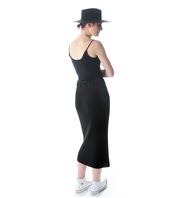 Ryan Roche Black Cashmere Knit Pencil Skirt Ryan Roche Black Cashmere Knit Pencil Skirt
