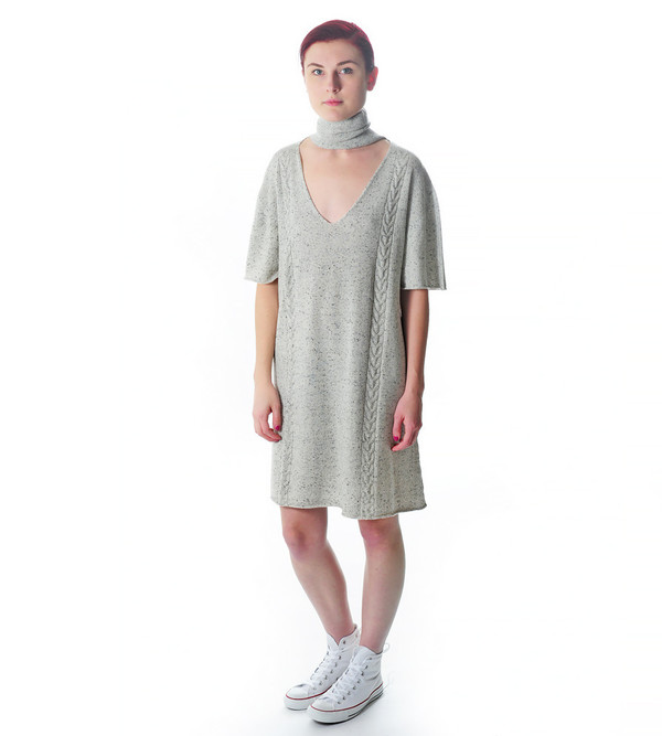 Ryan Roche Cashmere Knit T-Shirt Sweater Dress Ryan Roche Cashmere Knit T-Shirt Sweater Dress