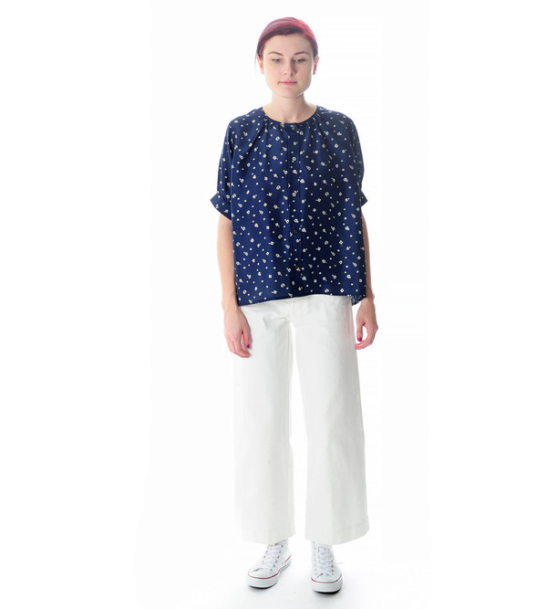 Caron Callahan Floral Silk Lizzy Shirt Caron Callahan Floral Silk Lizzy Shirt