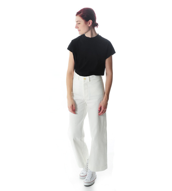 Caron Callahan Whie Denim Stewart Pant Caron Callahan Whie Denim Stewart Pant