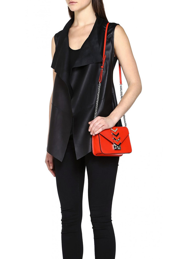 Mackage Haley Draped Leather Vest I Black Mackage Haley Draped Leather Vest I Black