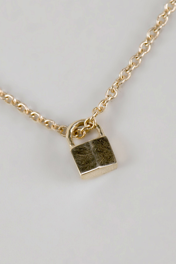 Tiny Padlock Necklace - Gold Tiny Padlock Necklace - Gold