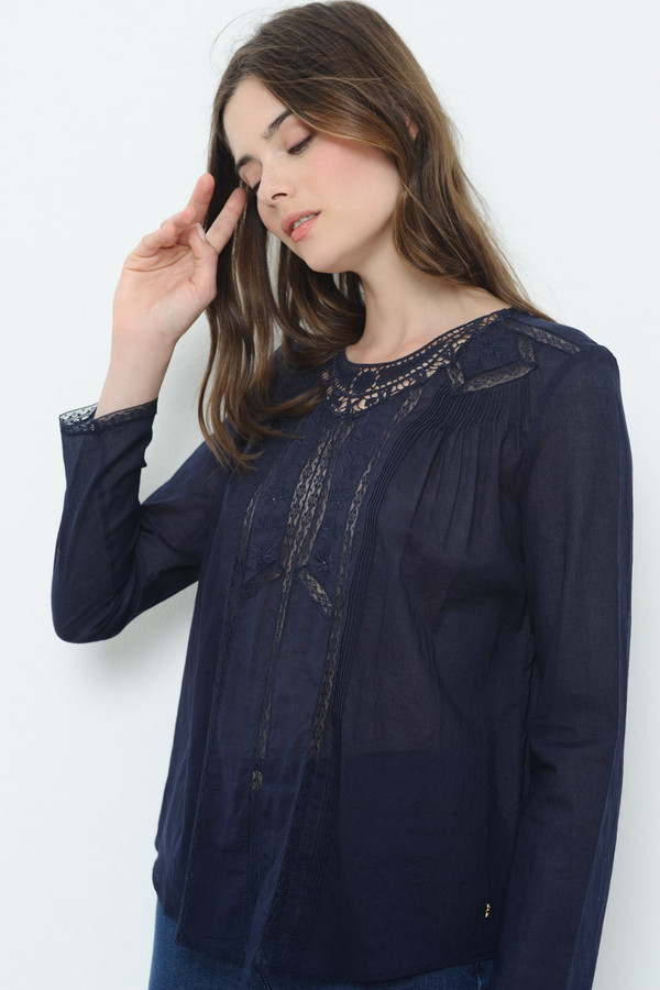 DES PETITS HAUTS IEPI INDIGO BLOUSE DES PETITS HAUTS IEPI INDIGO BLOUSE