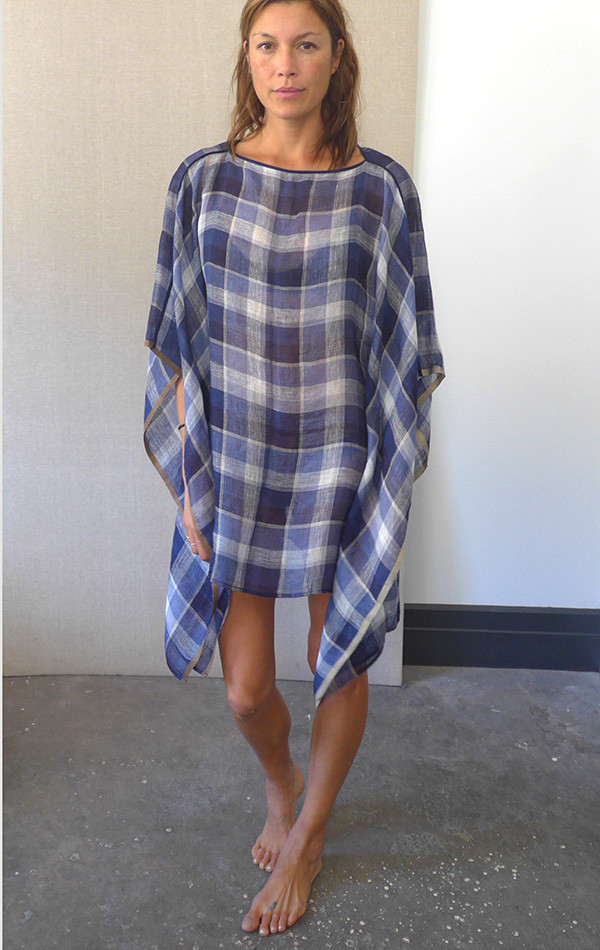 Two- New York Handwoven Linen Mid Caftan Two- New York Handwoven Linen Mid Caftan