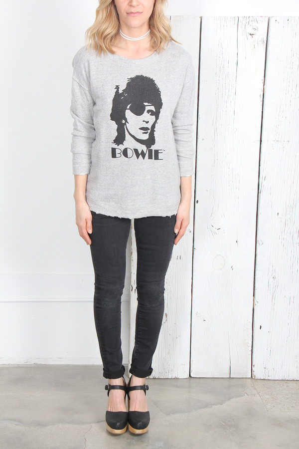 R13 BOWIE DISTRESSED SWEATSHIRT R13 BOWIE DISTRESSED SWEATSHIRT